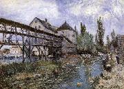 Alfred Sisley Provencher s Mill at Moret oil painting reproduction